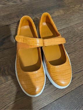 Charlotte Stone Croc-Embossed Mary Jane Sneakers